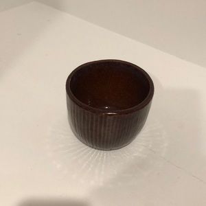 Brown pottery bowl